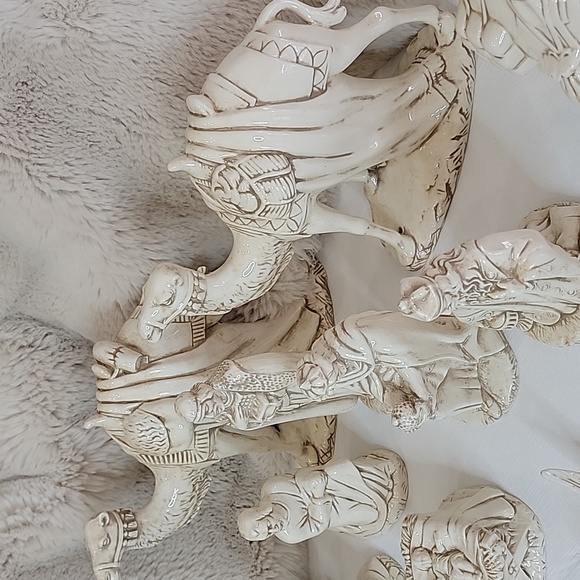 Vintage Nativity Holland Mold 18 Piece Beige Ceramic Christmas Hand Made - Picture 9 of 12